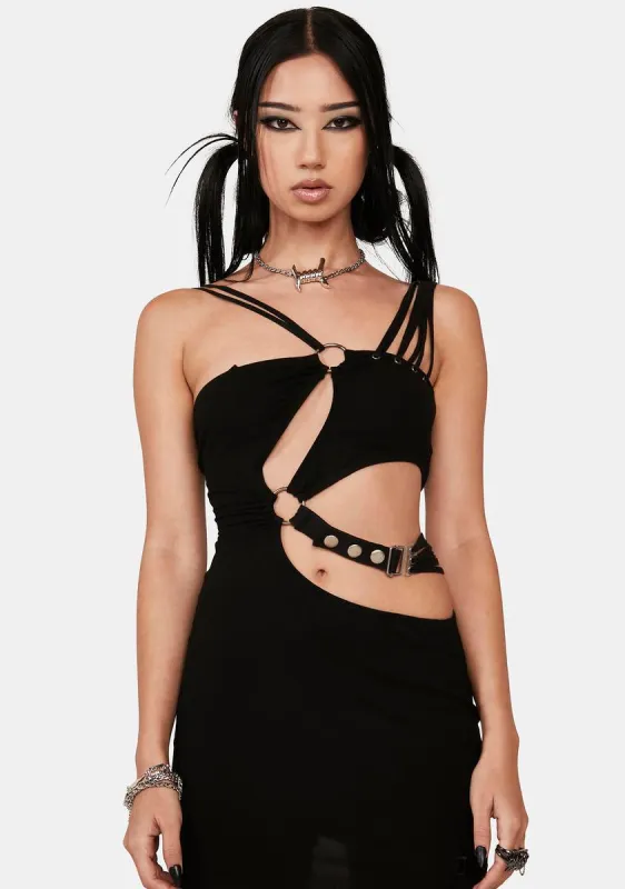 Compression Strappy Mini Dress | Parallel
