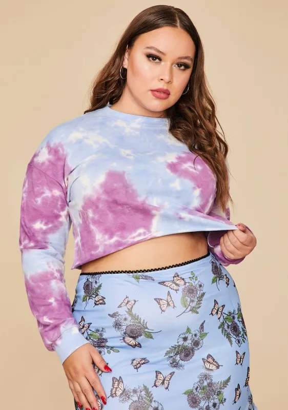 Plus Frozen In Time Crop Top sold by Dolls Kill