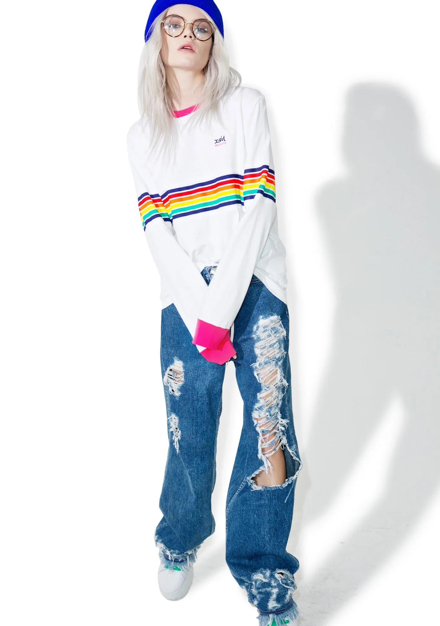 x X-Girl Multistripe Longsleeve Tee sold by Dolls Kill product image thumbnail 3