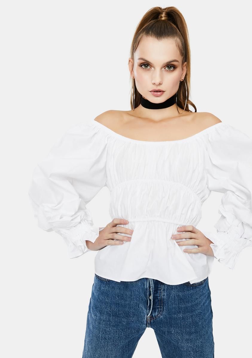 Nella Off The Shoulder Top sold by Dolls Kill