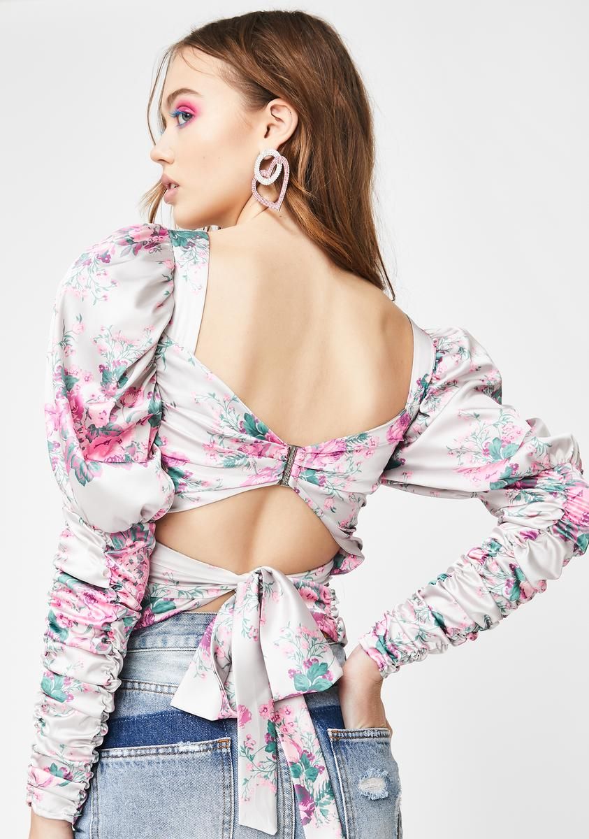 Palais Floral Crop Top sold by Dolls Kill product image thumbnail 2