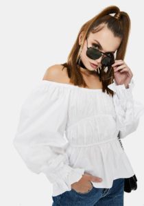 Nella Off The Shoulder Top sold by Dolls Kill