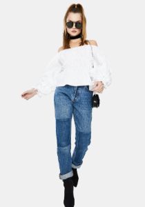 Nella Off The Shoulder Top sold by Dolls Kill