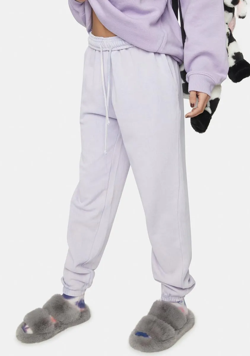 Lilac Megan Washed Joggers sold by Dolls Kill product image thumbnail 2