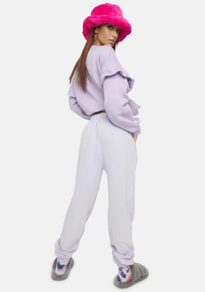 Lilac Megan Washed Joggers sold by Dolls Kill product image thumbnail 4