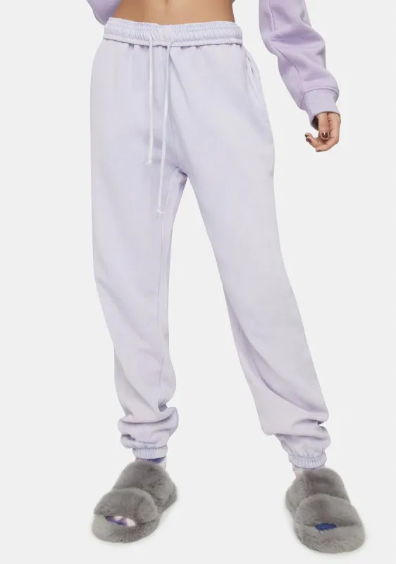 Lilac Megan Washed Joggers sold by Dolls Kill