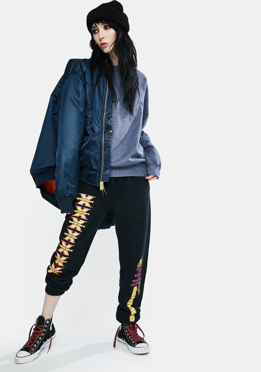 Death Nerves Graphic Sweatpants sold by Dolls Kill product image thumbnail 3