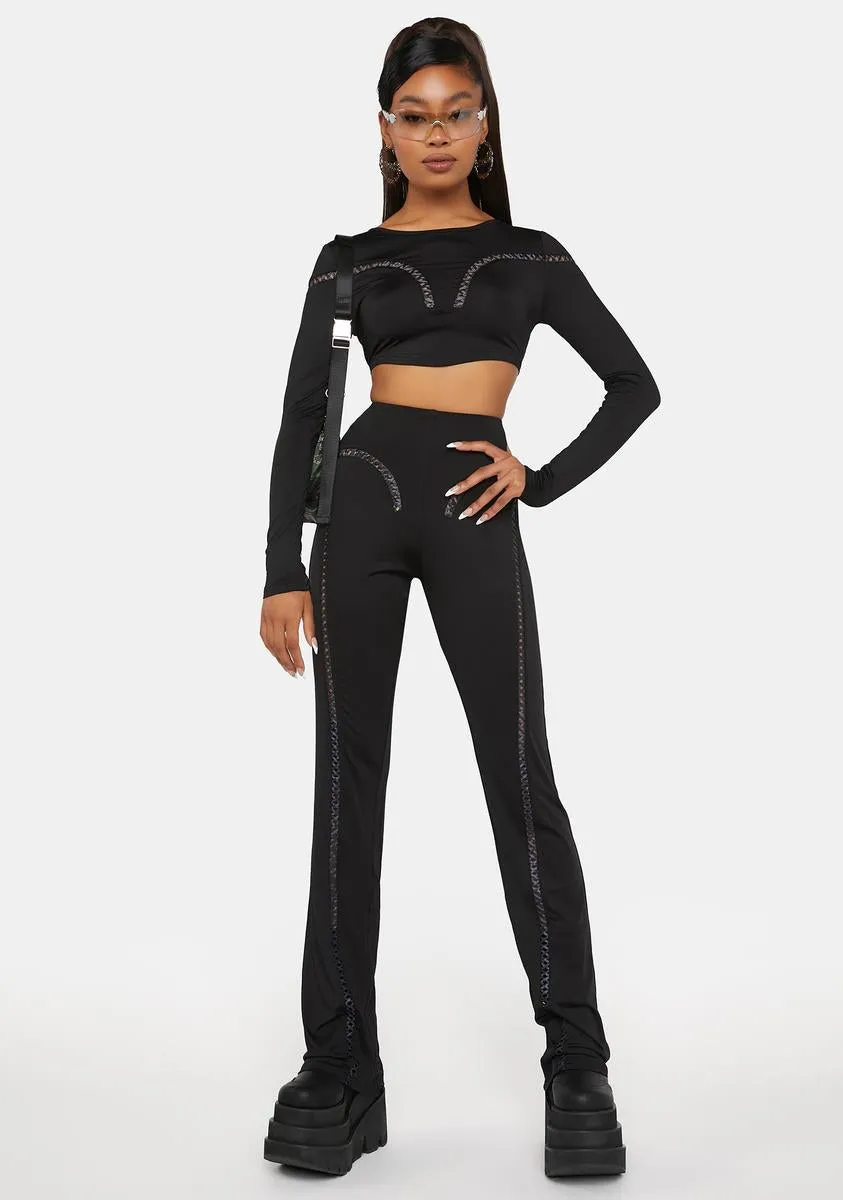 Black Sarff Crop Top sold by Dolls Kill product image thumbnail 3