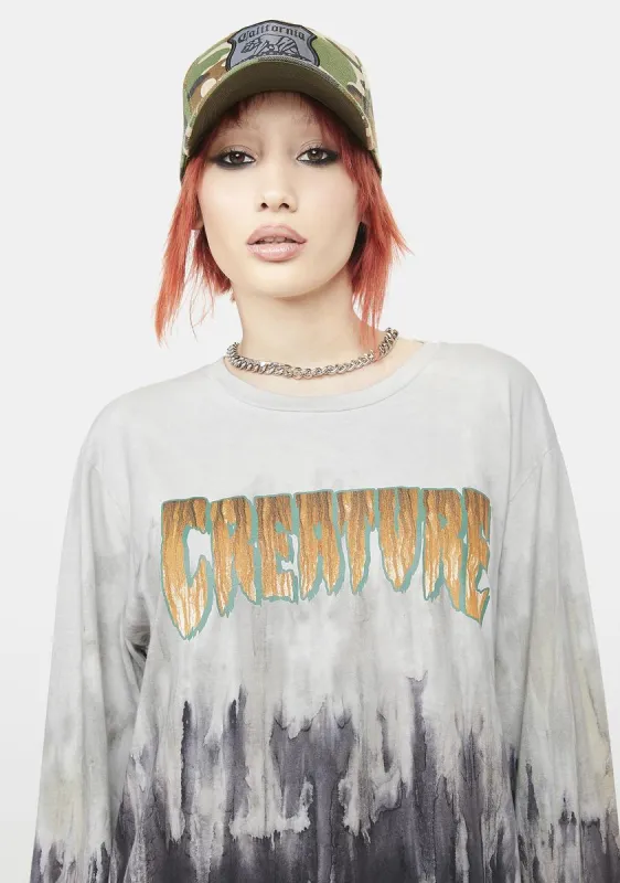 Logo Rust Long Sleeve Graphic Tee sold by Dolls Kill