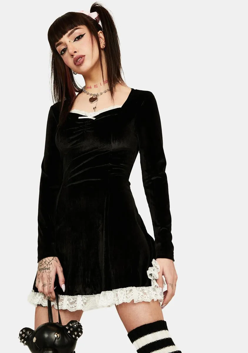 Beauty Unmatched Velvet Mini Dress sold by Dolls Kill product image thumbnail 2