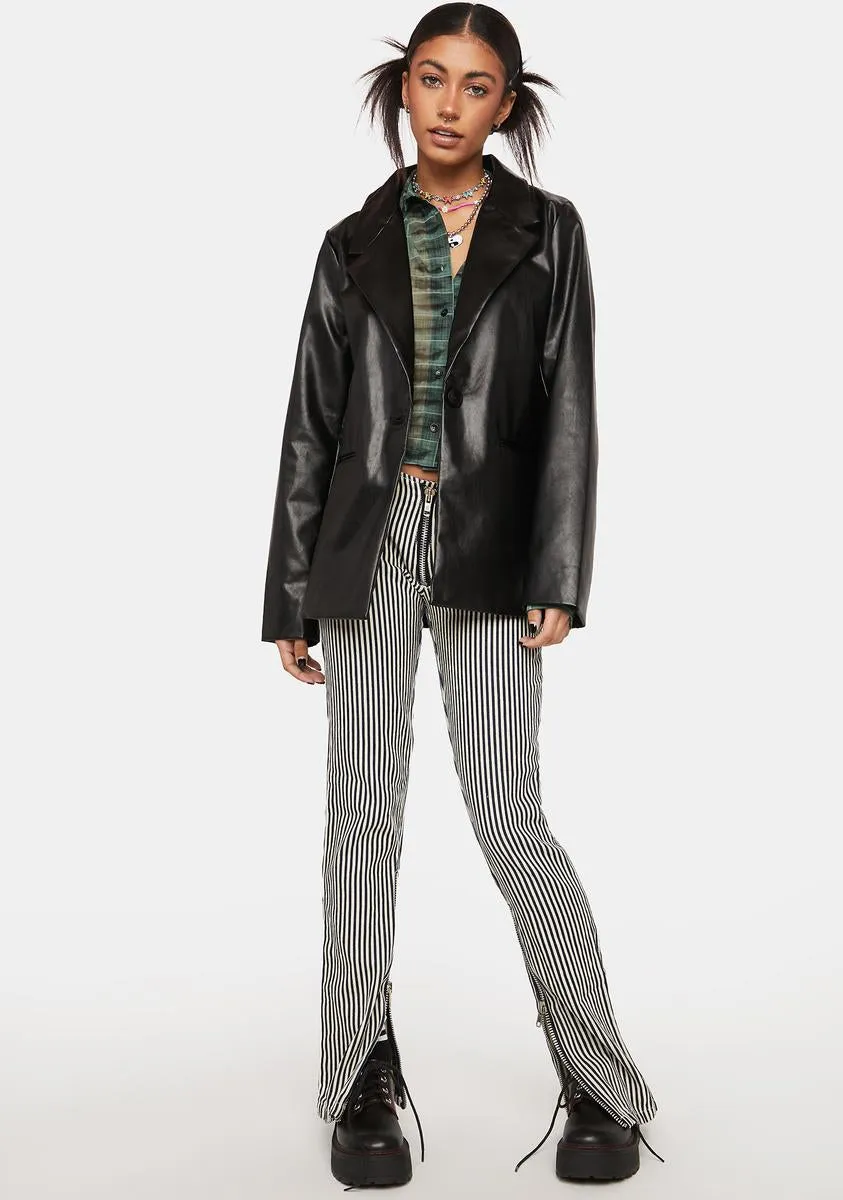 Vegan Leather Oversized Blazer sold by Dolls Kill product image thumbnail 3