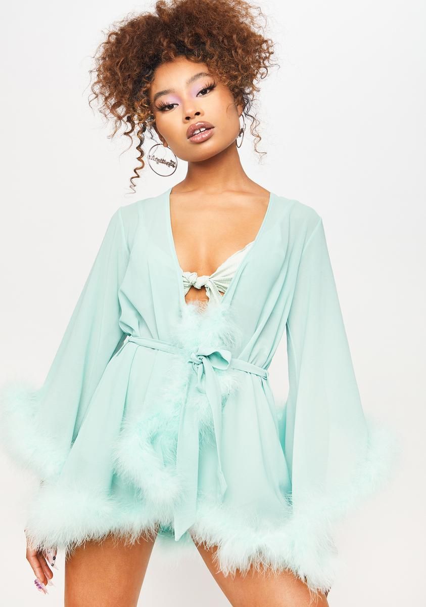 Reflection Of Jupiter Chiffon Robe sold by Dolls Kill