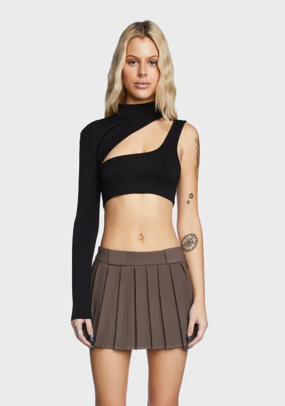 Asymmetric Cut Out Top sold by Dolls Kill