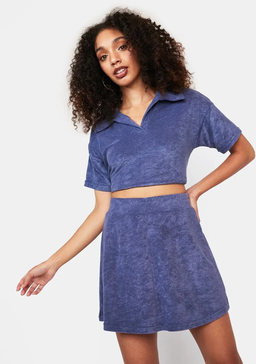 All The Feels Terry Skirt Set sold by Dolls Kill