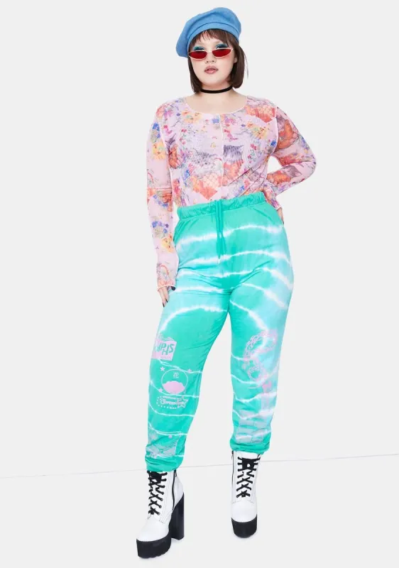 Plus Dragon Tie Dye Joggers sold by Dolls Kill