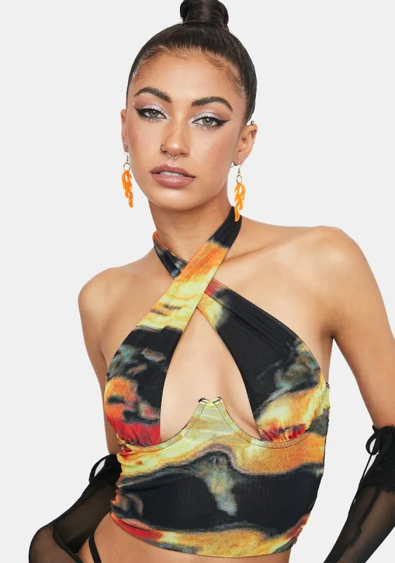 Burning Girl Halter Top sold by Dolls Kill