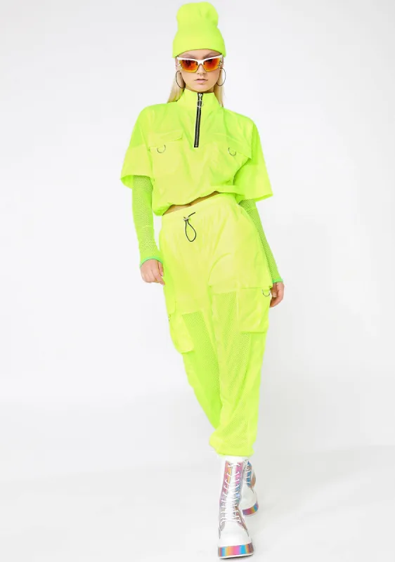 Fluro Vixen Vibe Cargo Set sold by Dolls Kill