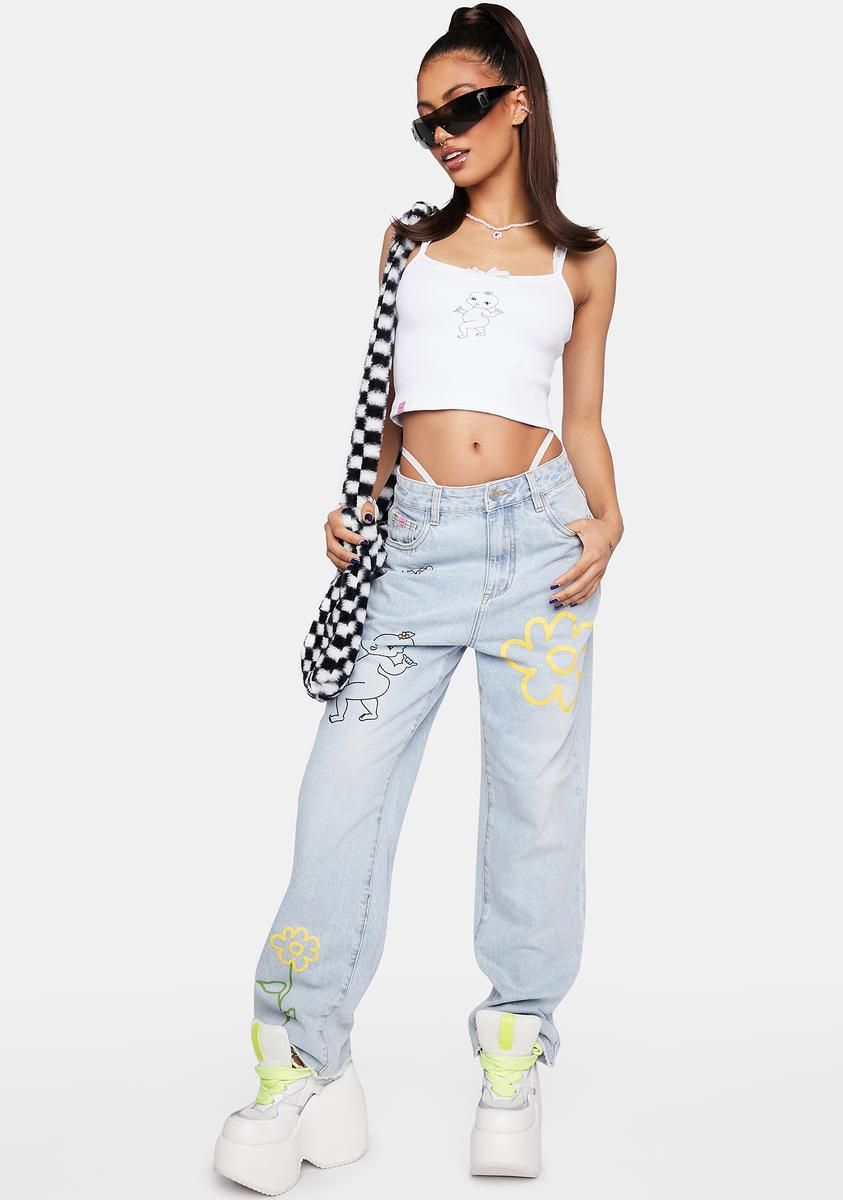 Baby Ribbed Crop Tank sold by Dolls Kill product image thumbnail 3