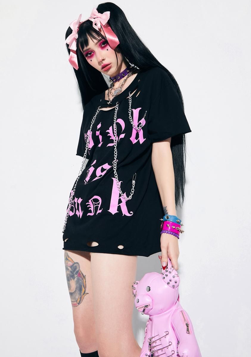Pretty In Punk Chain Graphic Tee sold by Dolls Kill product image thumbnail 2