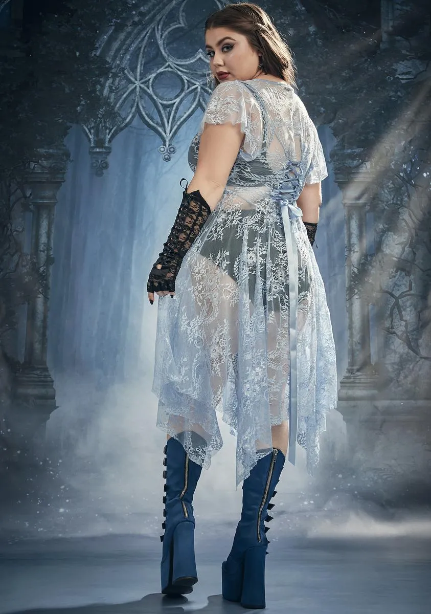 Plus Mist Dearly Departed Lace Dress sold by Dolls Kill product image thumbnail 4
