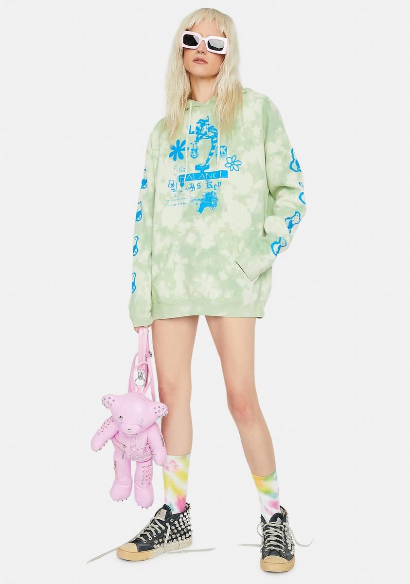 Life Balance Tie Dye Hoodie sold by Dolls Kill product image thumbnail 3