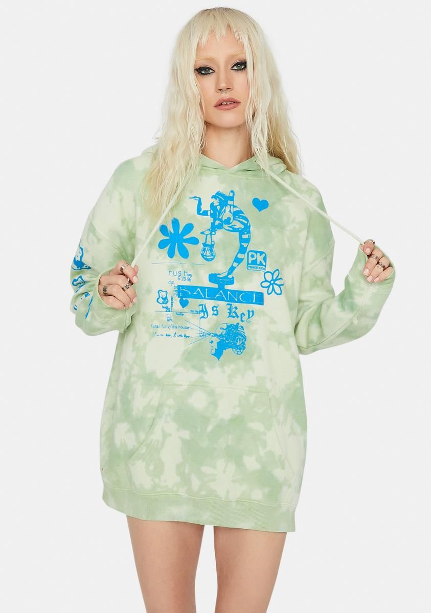Life Balance Tie Dye Hoodie sold by Dolls Kill