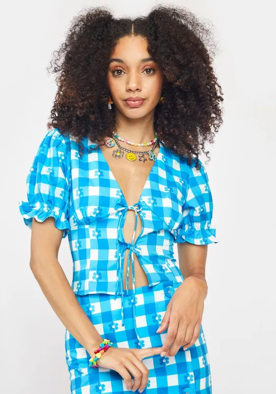 Tie Front Blouse sold by Dolls Kill