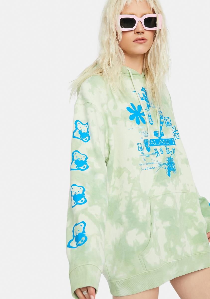Life Balance Tie Dye Hoodie sold by Dolls Kill product image thumbnail 2