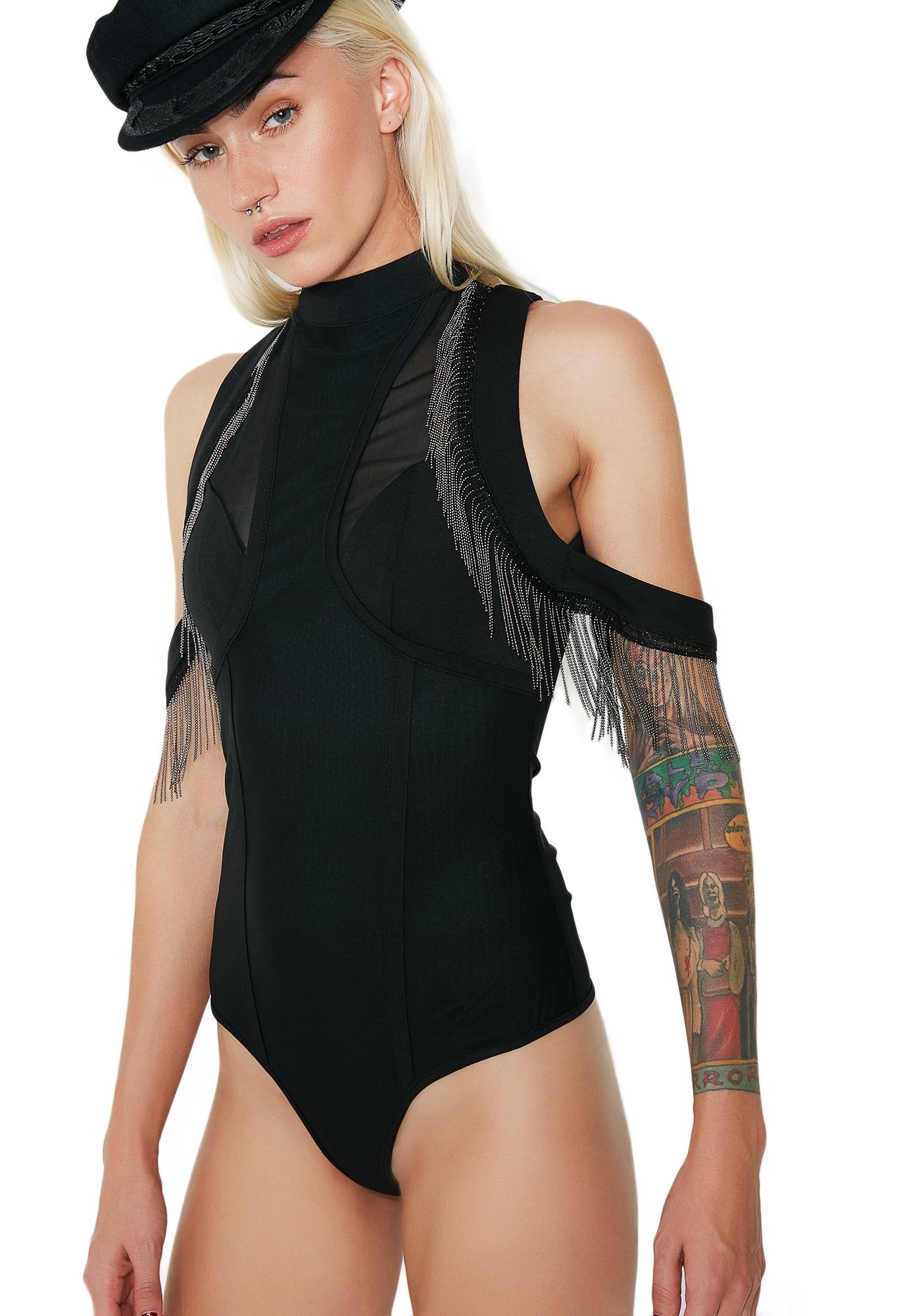 Hot Nights Fringe Bodysuit sold by Dolls Kill product image thumbnail 4