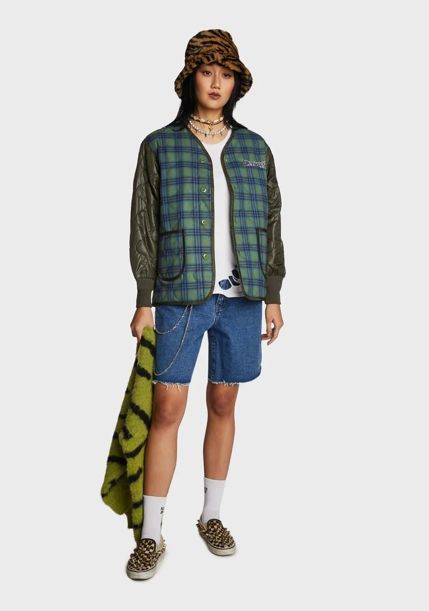 Bowery Plaid Liner Jacket sold by Dolls Kill product image thumbnail 5