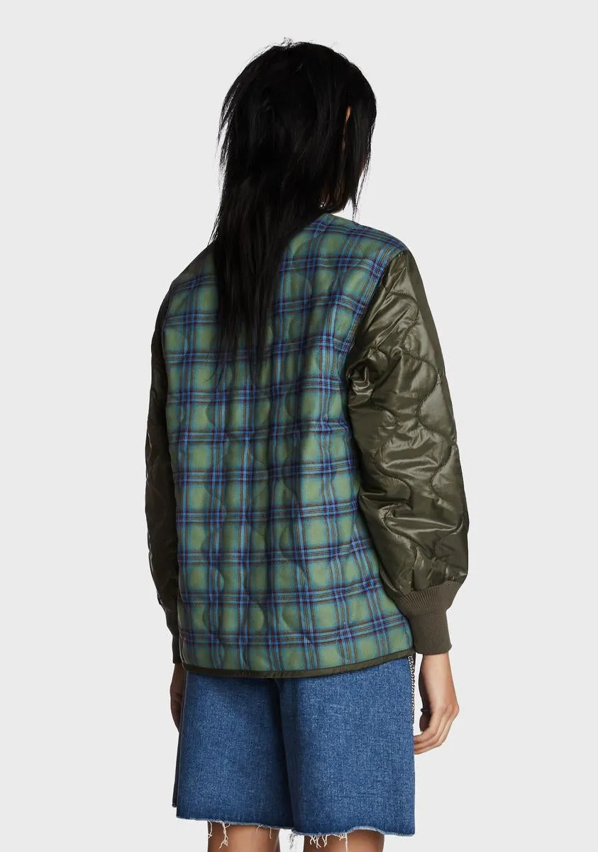 Bowery Plaid Liner Jacket sold by Dolls Kill product image thumbnail 4
