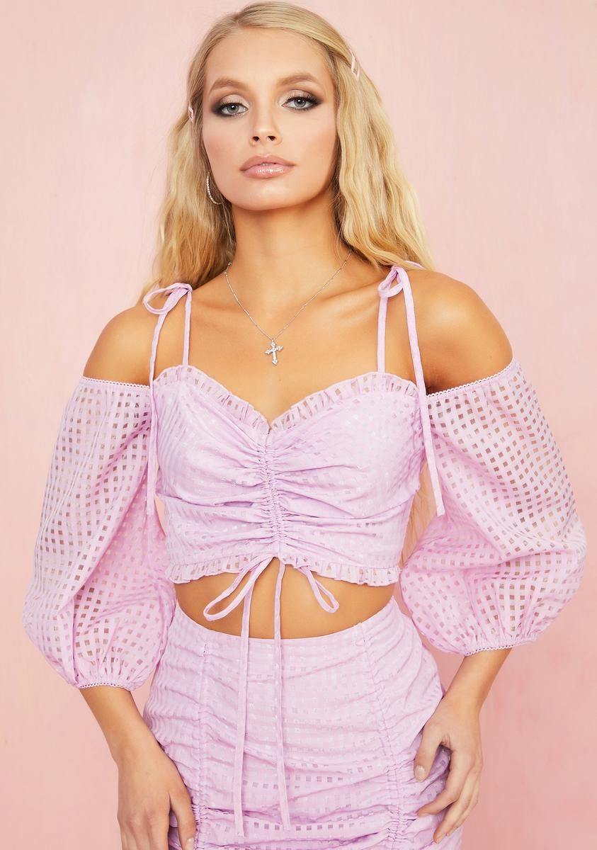 Made U Blush Gingham Crop Top sold by Dolls Kill product image thumbnail 2