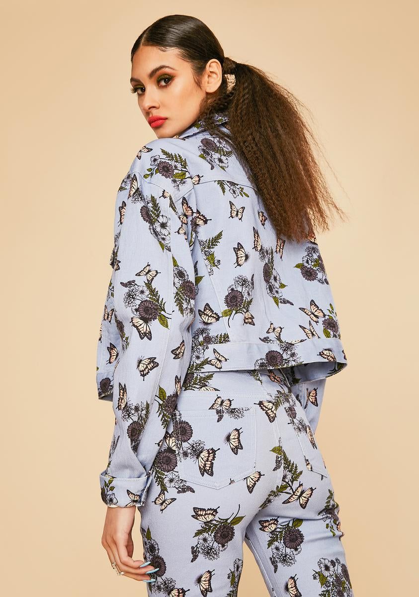 Scenic Vision Crop Denim Jacket sold by Dolls Kill product image thumbnail 4