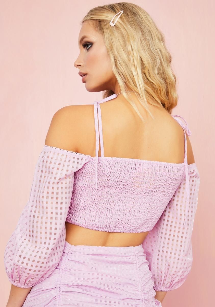 Made U Blush Gingham Crop Top sold by Dolls Kill product image thumbnail 4