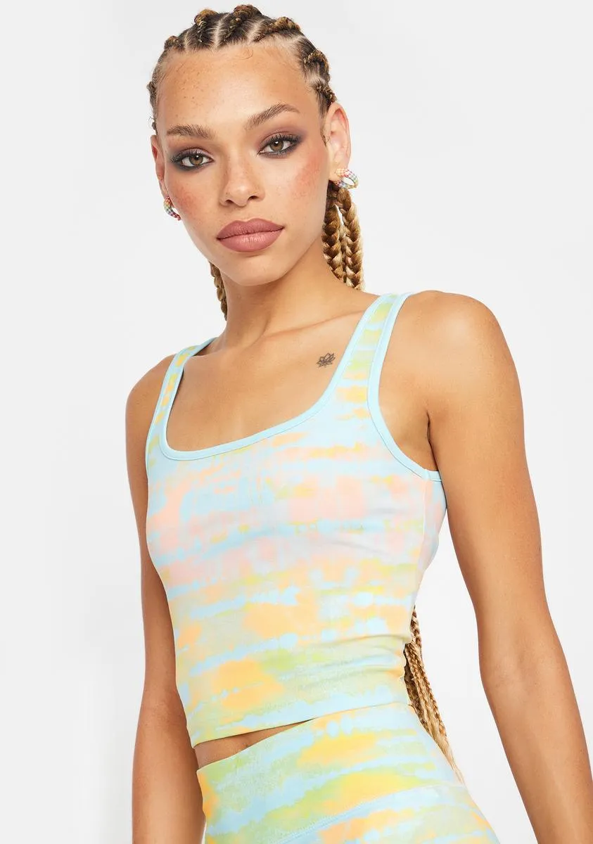 Blue Glow Tie Dye Tank Top sold by Dolls Kill product image thumbnail 2