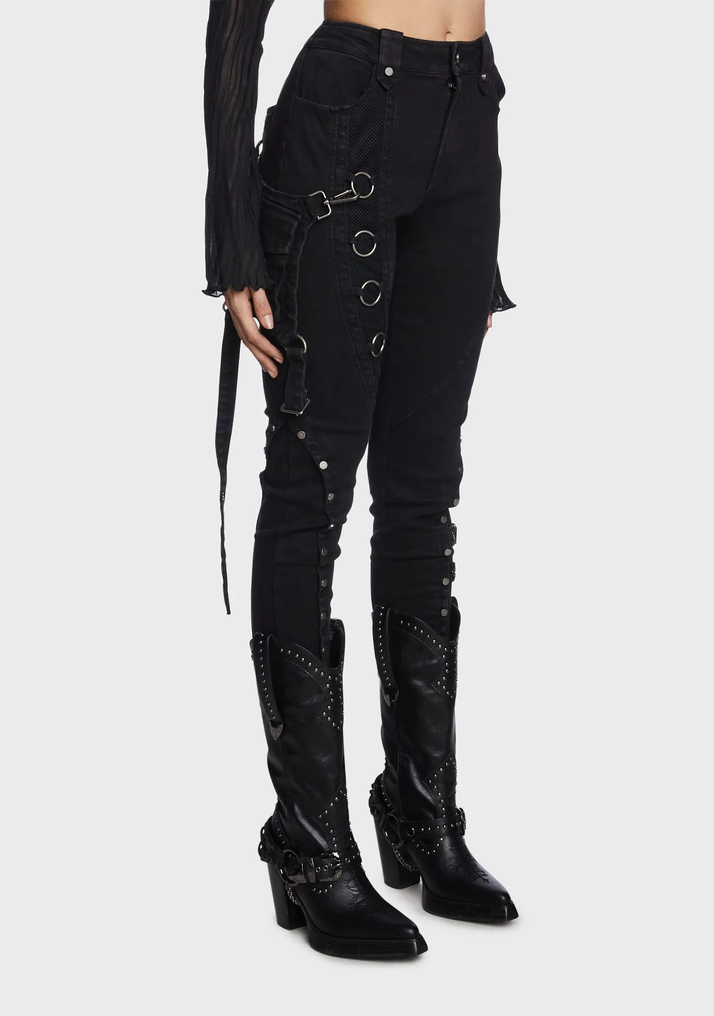 Punk Wash Distressed Heavy Metal Pants sold by Dolls Kill product image thumbnail 5