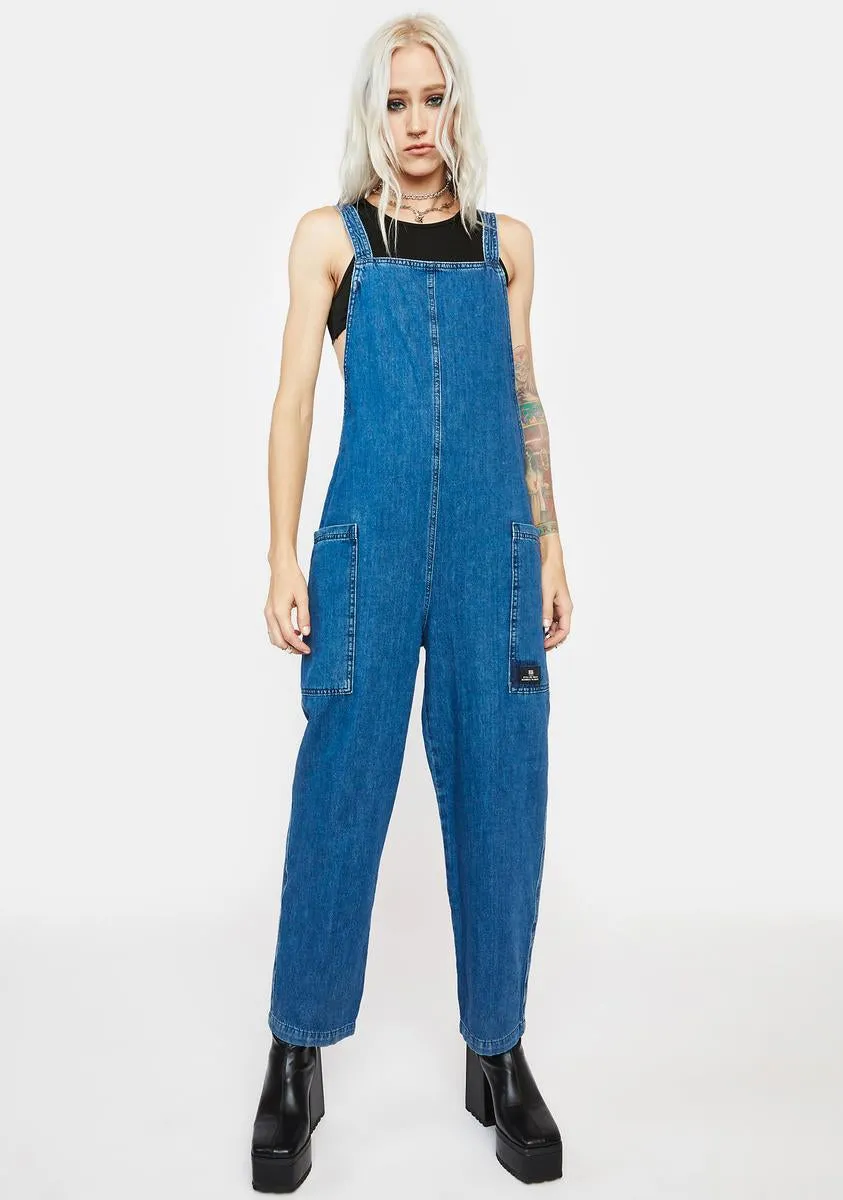 Albie Denim Dungarees sold by Dolls Kill