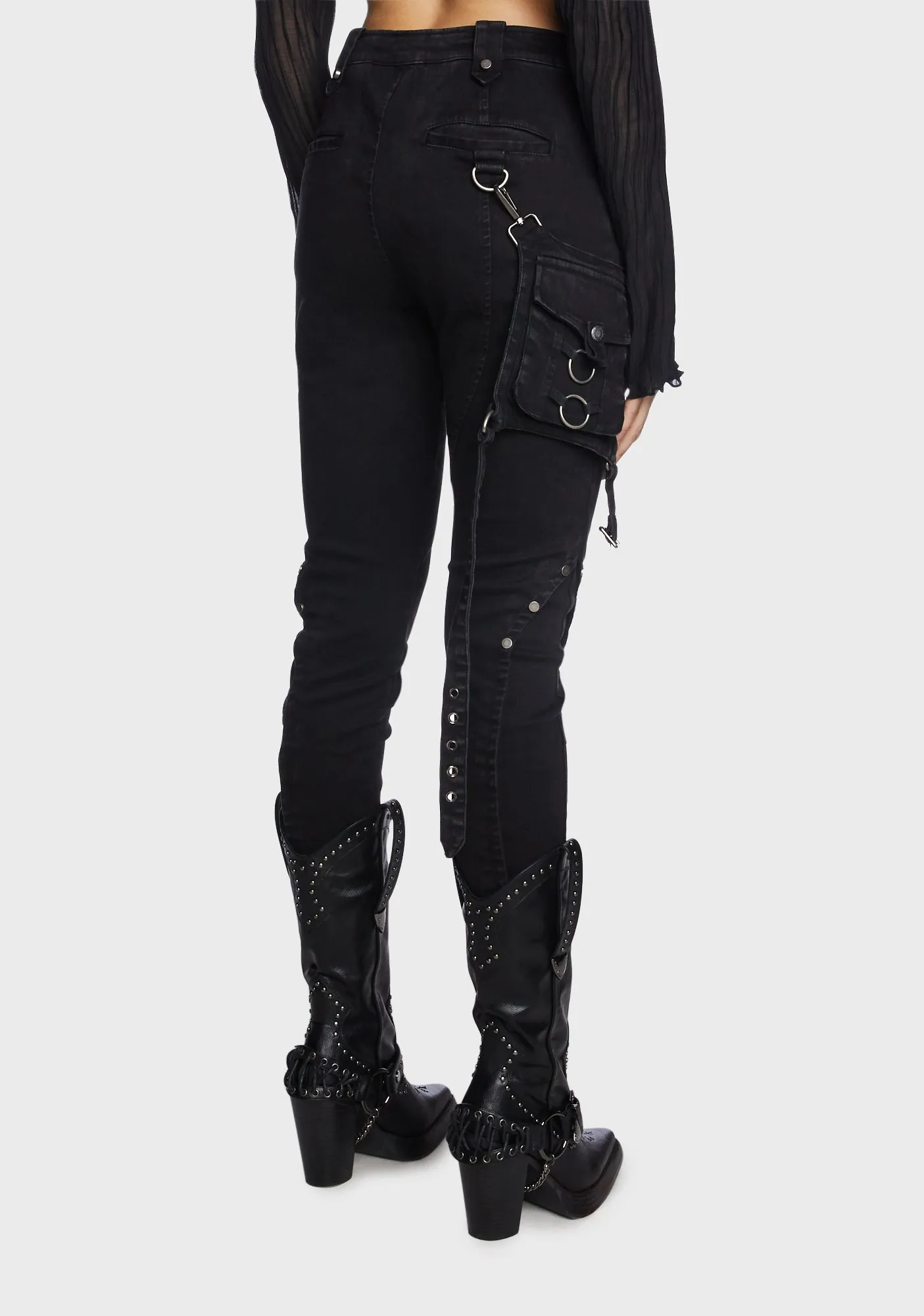 Punk Wash Distressed Heavy Metal Pants sold by Dolls Kill product image thumbnail 4