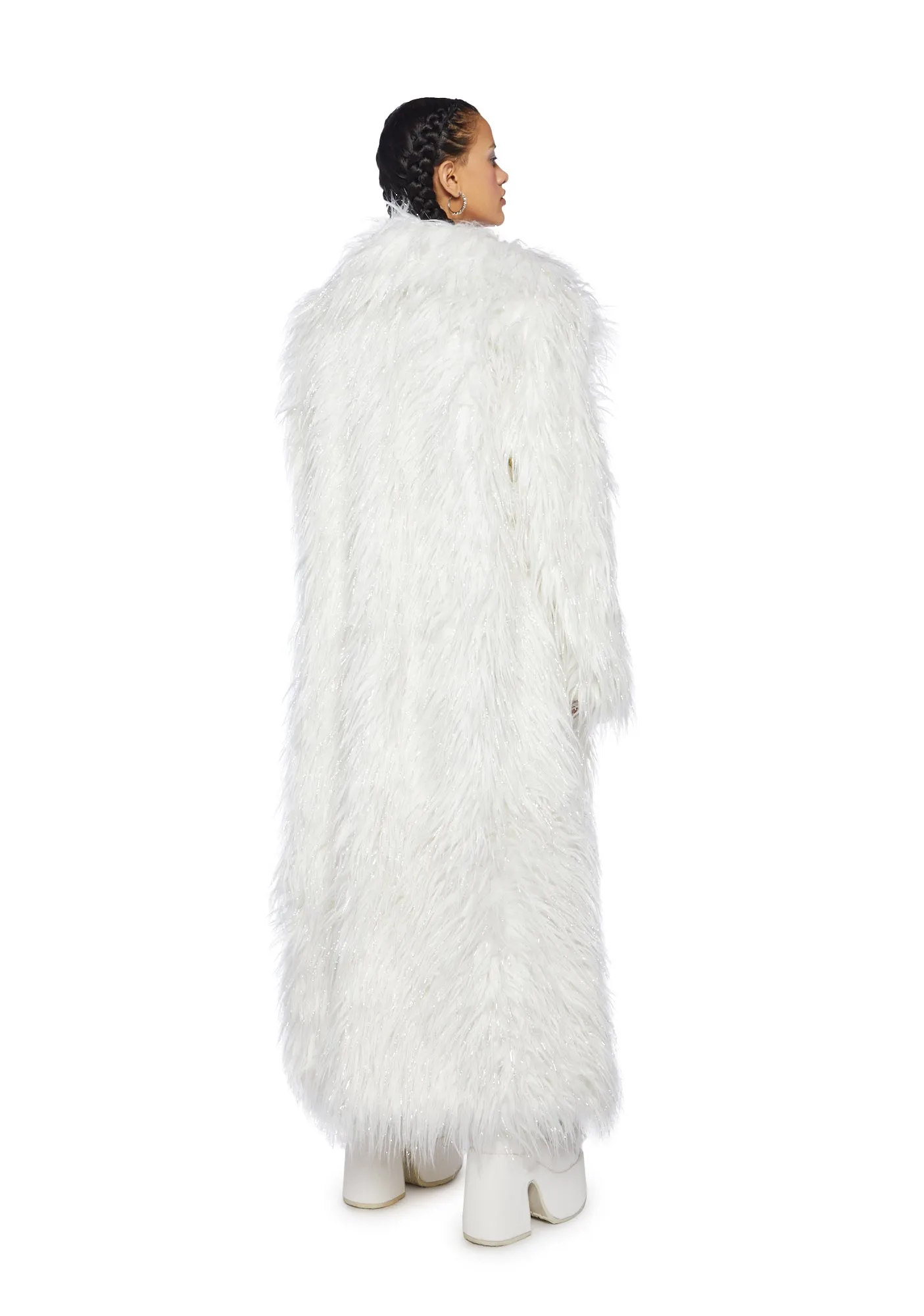 Astro Arctic Faux Fur Coat - White sold by Dolls Kill product image thumbnail 4