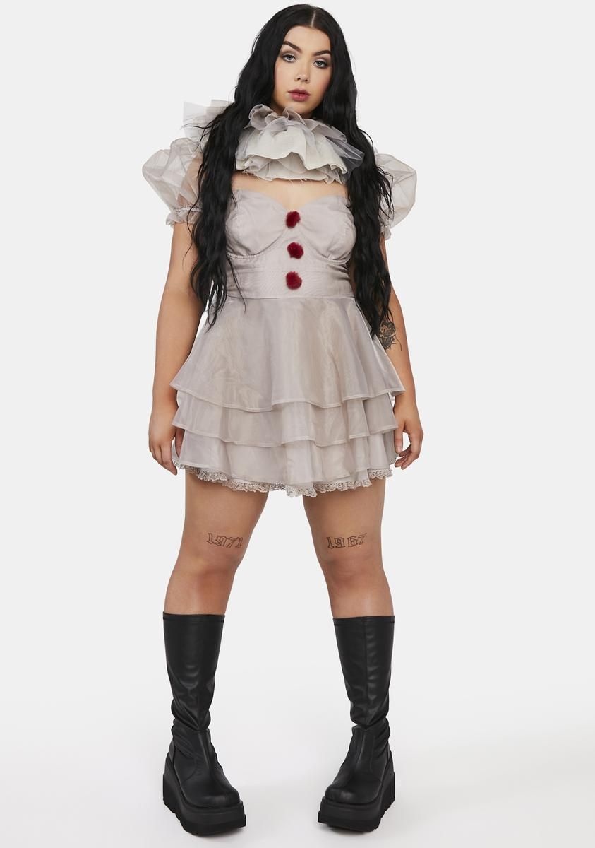 Plus Killer Clown Babydoll Dress sold by Dolls Kill product image thumbnail 3
