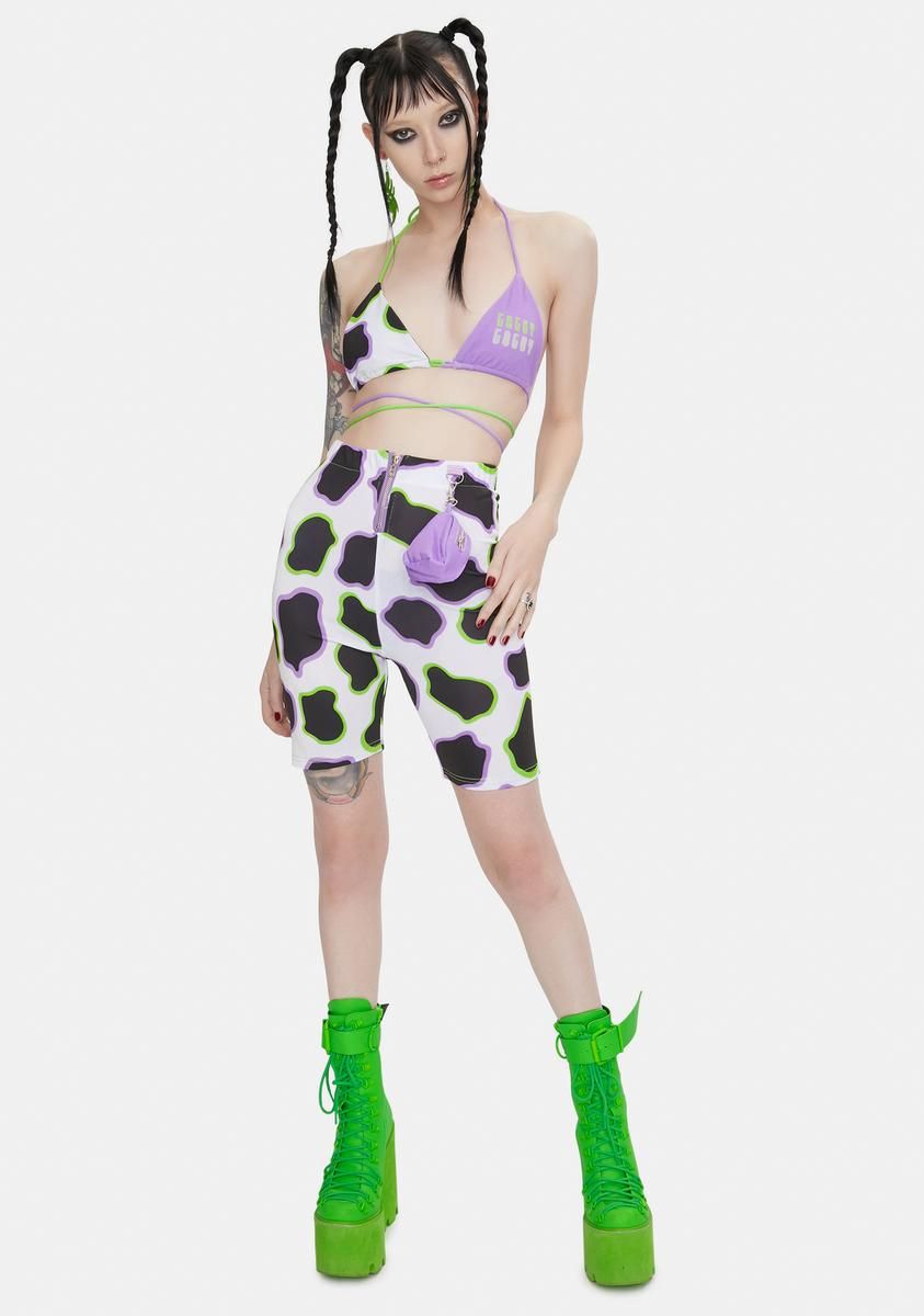 Cow Print Wrap Bralette sold by Dolls Kill product image thumbnail 3