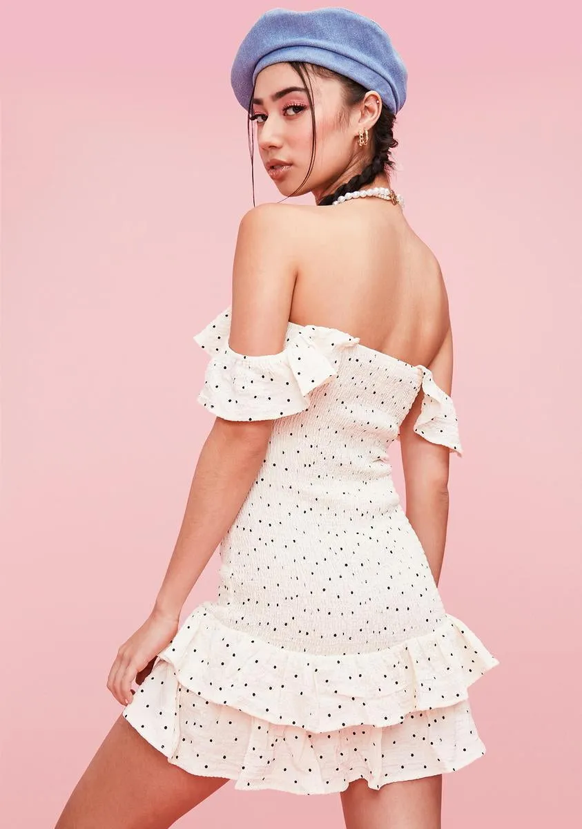 Cream Charming As Always Mini Dress sold by Dolls Kill product image thumbnail 4