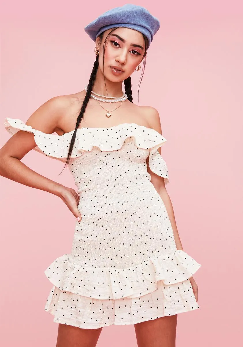 Cream Charming As Always Mini Dress sold by Dolls Kill