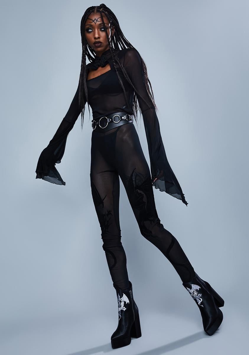 From The Ashes Printed Leggings sold by Dolls Kill product image thumbnail 3