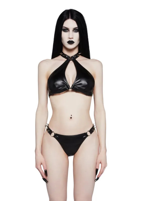 The Vengeance Is Mine Lingerie Set - Matte sold by Dolls Kill