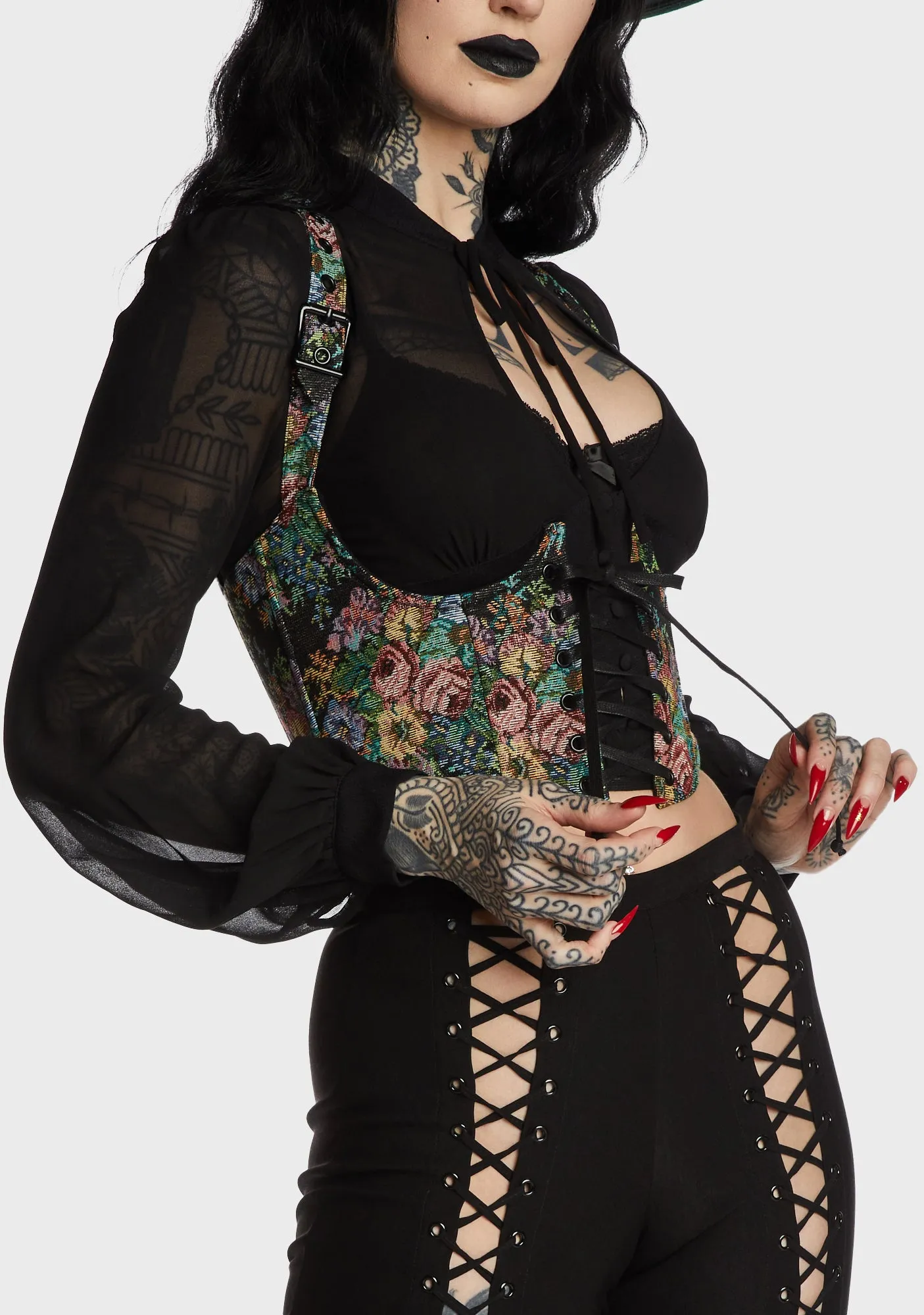 Captured Souls Underbust Corset sold by Dolls Kill product image thumbnail 2