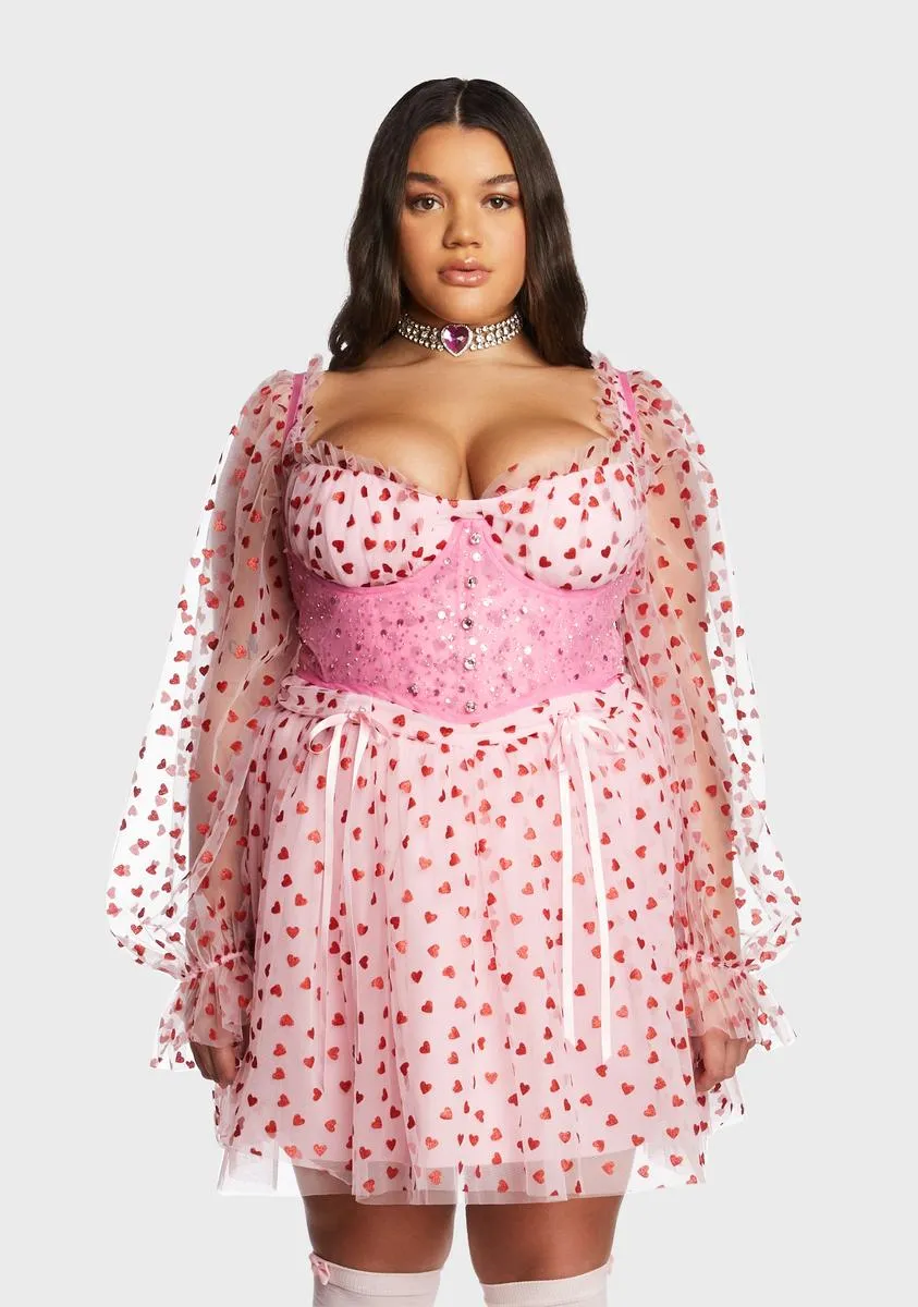 Plus Candy Ooh La La Sequin Underbust Corset sold by Dolls Kill