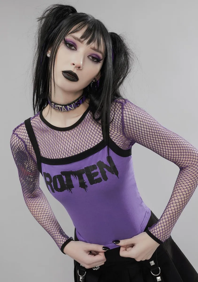 Presence Of Evil Fishnet Top sold by Dolls Kill