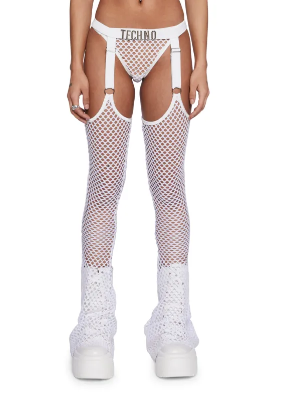 Techno Fantasy Chaps Set - White sold by Dolls Kill