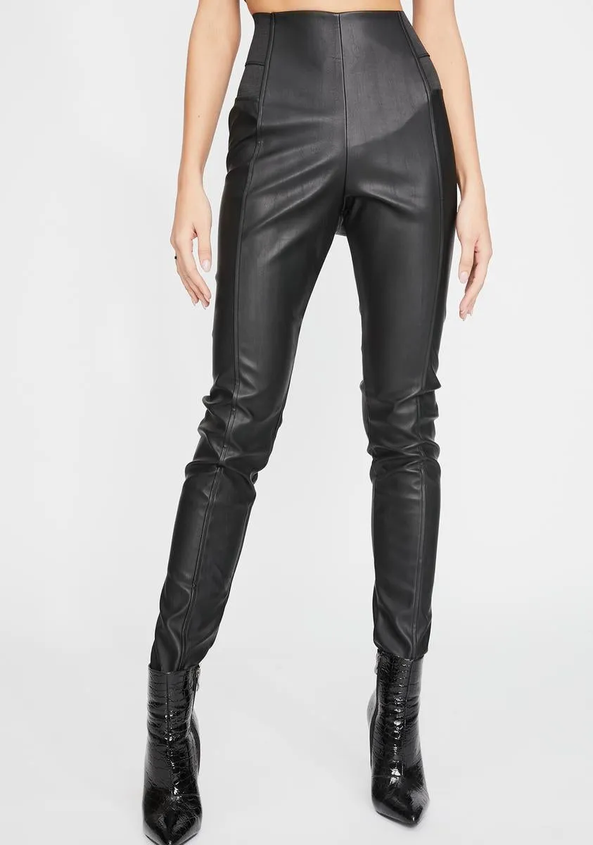 Black Shameless Slim Leggings sold by Dolls Kill